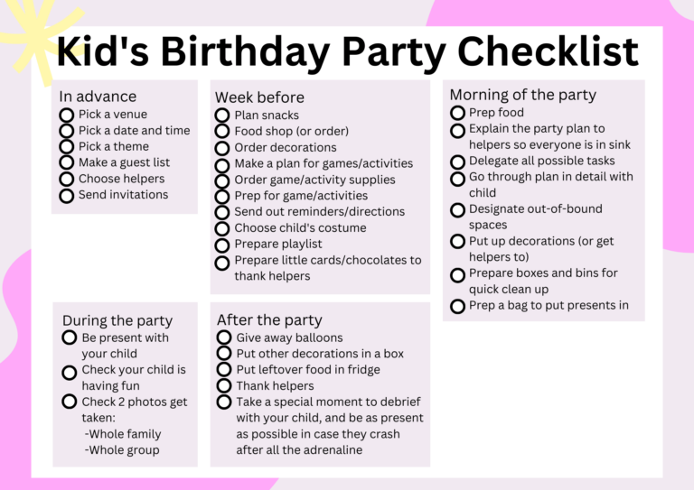 How to Plan a Kid’s Birthday Party | CHECKLIST guide!